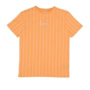 Karl Kani Randig T-shirt Orange/Off White Orange, Herr