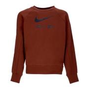 Nike Lättvikts Crewneck Sweatshirt Air French Terry Brown, Herr