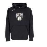 Nike Tröja med huva från Brooklyn Nets Club Black, Herr