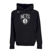 Nike Brooklyn Nets Fleece Hoodie Svart Black, Herr