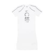 Nike Vit Sportkläder Slim Fit Klänning White, Dam