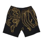 Octopus Evangelion Flowing Sweatshorts Svart Black, Herr