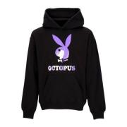 Octopus Playboy Logo Svart Hoodie Black, Herr