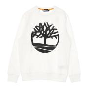 Timberland Core Logo Crewneck Sweatshirt Vit/Svart White, Herr