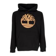 Timberland Trä Logo Hoodie Svart Vete Black, Herr