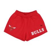 New Era Chicago Bulls Logo Shorts Röd/Svart Red, Dam