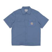 Carhartt Wip Lätt Herrskjorta med Knappstängning Blue, Herr