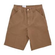 Carhartt Wip Brun Rinsed Kort Tygbyxor Brown, Herr