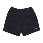 Obey Svarta Nylon Herrshorts med Fickor Black, Herr