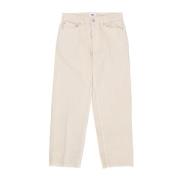 Obey Denim Loose Fit Straight Leg Jeans Beige, Herr