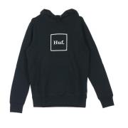 HUF Svart huvtröja med boxlogo Black, Herr