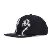 HUF Dragon 6 Panel Flat Visor Cap Black, Herr