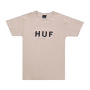 HUF Logo Tee Sand Herr T-shirt Beige, Herr