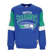 Mitchell & Ness Seattle Seahawks Crewneck Sweatshirt Blue, Herr