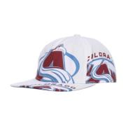 Mitchell & Ness Colorado Avalanche Flat Visir Keps White, Herr