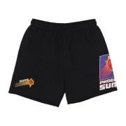 Mitchell & Ness NBA Postgame Vintage Logo Fleece Shorts Black, Herr