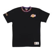 Mitchell & Ness NBA Jacquard Ringer Vintage Logo Tee Black, Herr