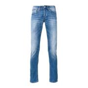 Dondup Blå Skinny Jeans Kontrastsömnad Blue, Herr