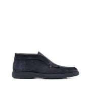 Santoni Blå Mocka Slip-On Sandaler Blue, Herr