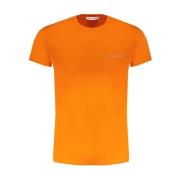 Trussardi Bomull Crew Neck Print T-shirt Orange, Herr