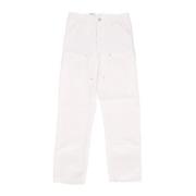 Carhartt Wip Arbetshängselbyxor med Verktygsfickor White, Herr