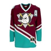 Mitchell & Ness Vintage NHL Hockey Jacka Selanne Lila Multicolor, Herr