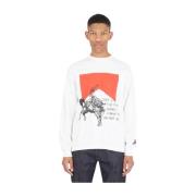 ONE OF These Days Grafiskt Tryck Crewneck T-shirt White, Herr