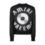 Amiri Preemo Crew Stickat Svart Black, Herr