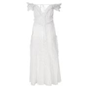 For Love & Lemons Vit Daisy Drop Axel Midi Klänning White, Dam