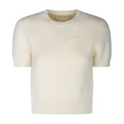 Maison Margiela Lemon Yellow Stickad Topp Beige, Dam