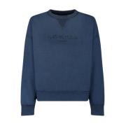 Maison Margiela Vintage Blue Reverse Logo Sweatshirt Blue, Herr