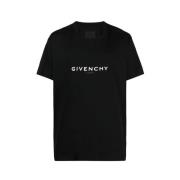 Givenchy Svart Oversized Logo Print T-shirt Black, Herr