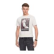 Guess Modevecka Bomull T-shirt - Blancs Beige, Herr