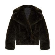 Kenzo Faux-Fur Kaffebruna Jackor Brown, Dam