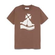 Vivienne Westwood Brun Jersey Crew Neck T-shirt Brown, Unisex