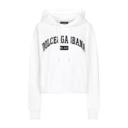 Dolce & Gabbana Hoodie med Logo White, Dam