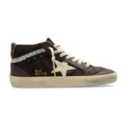 Golden Goose Bruna Lädersneakers med Perforerad Detalj Brown, Dam