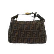 Fendi Vintage Pre-owned Canvas handvskor Brown, Dam