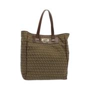 Fendi Vintage Pre-owned Canvas handvskor Brown, Dam