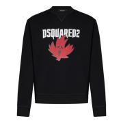 Dsquared2 Horror Maple Leaf Sweatshirt Svart Black, Herr