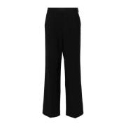 Msgm Svarta ullbyxor med elastisk midja Black, Dam