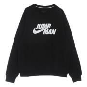 Jordan Fleece Crew Neck Sweatshirt Svart Black, Herr