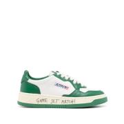 Autry Vit Grön Sneakers Panel Design Green, Dam