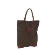 Celine Vintage Pre-owned Canvas handvskor Brown, Dam