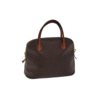 Celine Vintage Pre-owned Canvas handvskor Brown, Dam