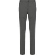 Incotex Slim Fit Ullblandning Melange Byxor Gray, Herr