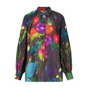 Hannes Roether Blommig Skjortblus Multicolor, Dam