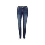 Guess Stretch bomull skinny jeans med strass Blue, Dam