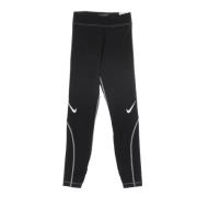 Nike Hög Midja Swoosh Logo Leggings Svart/Vit Black, Dam