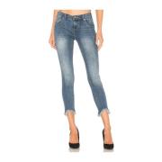 One Teaspoon Frayed Hem Skinny Jeans Blå Blue, Dam